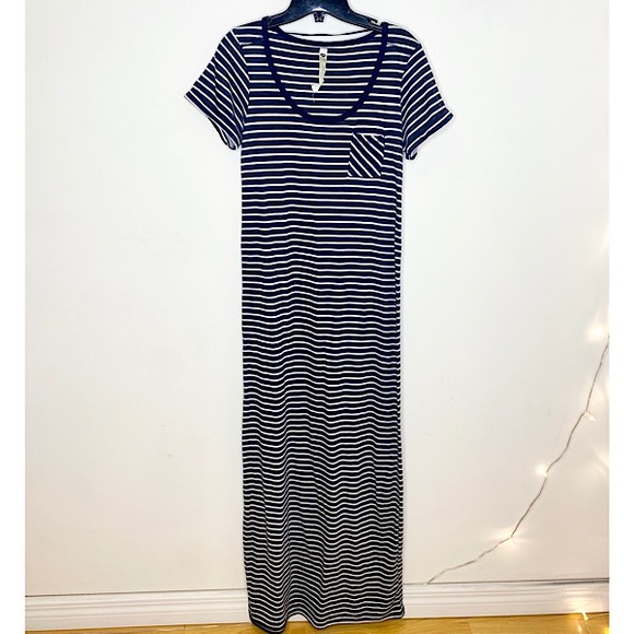 Zara Dresses & Skirts - Zara Striped T-Shirt Maxi Dress